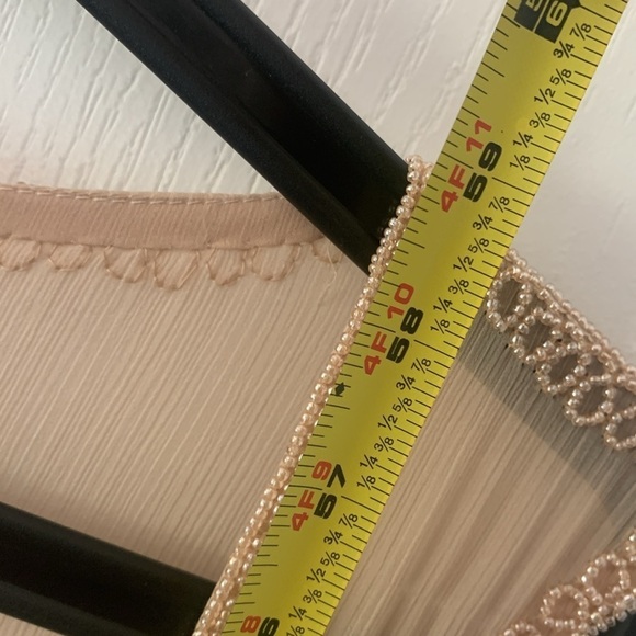 Adrianna Papell Rose champagne Beaded‎ Bodice Dress sz 4 wedding chiffon prom - Picture 15 of 16